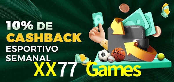 10% de bônus de cashback na XX77 Games